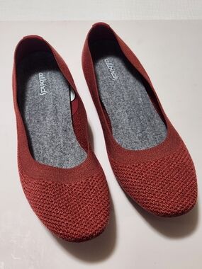 Allbirds Women's Tree Breezers, Spice/Sunkissed Red Knit Ballet Flats 10.5 NWoT